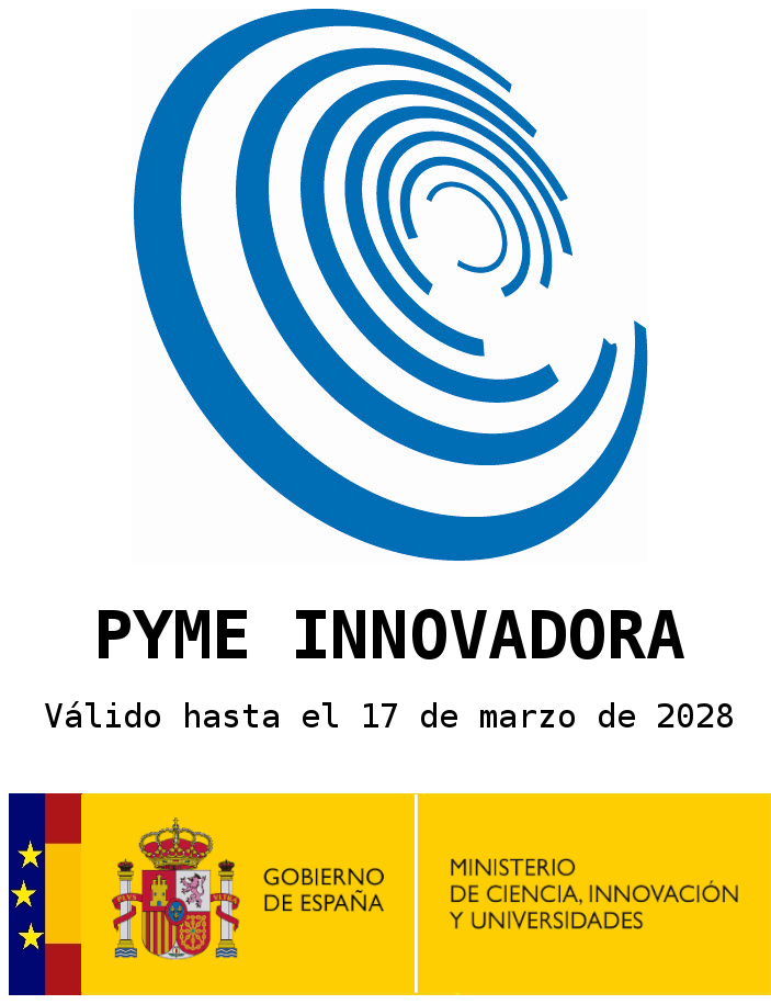Sello PYME Innovadora del Ministerio de Ciencia, Innovación y Universidades, válido hasta el 17 de marzo de 2028